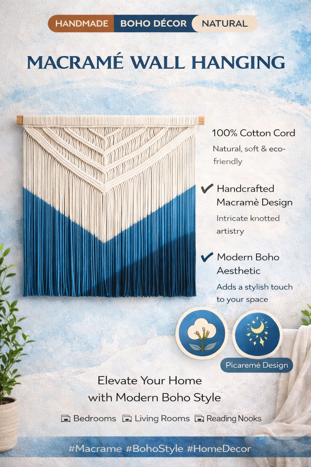 Tango Aqua Wall Hanging