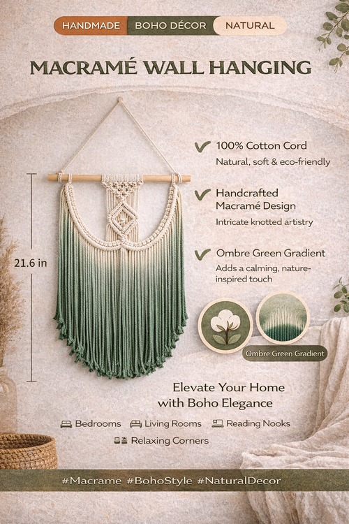 Alpha Green Wall Hanging