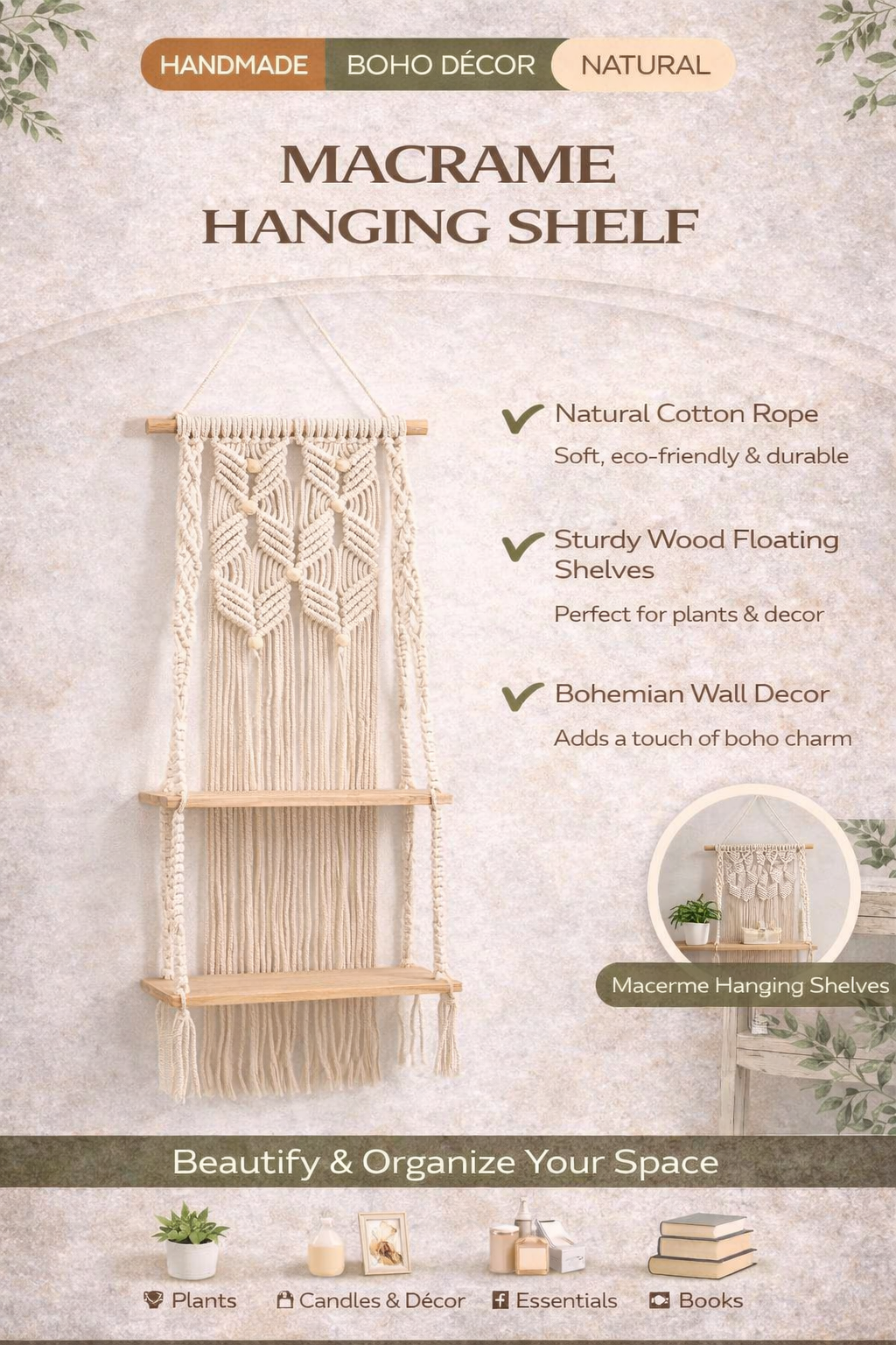 Selva Boho Wall Shelf