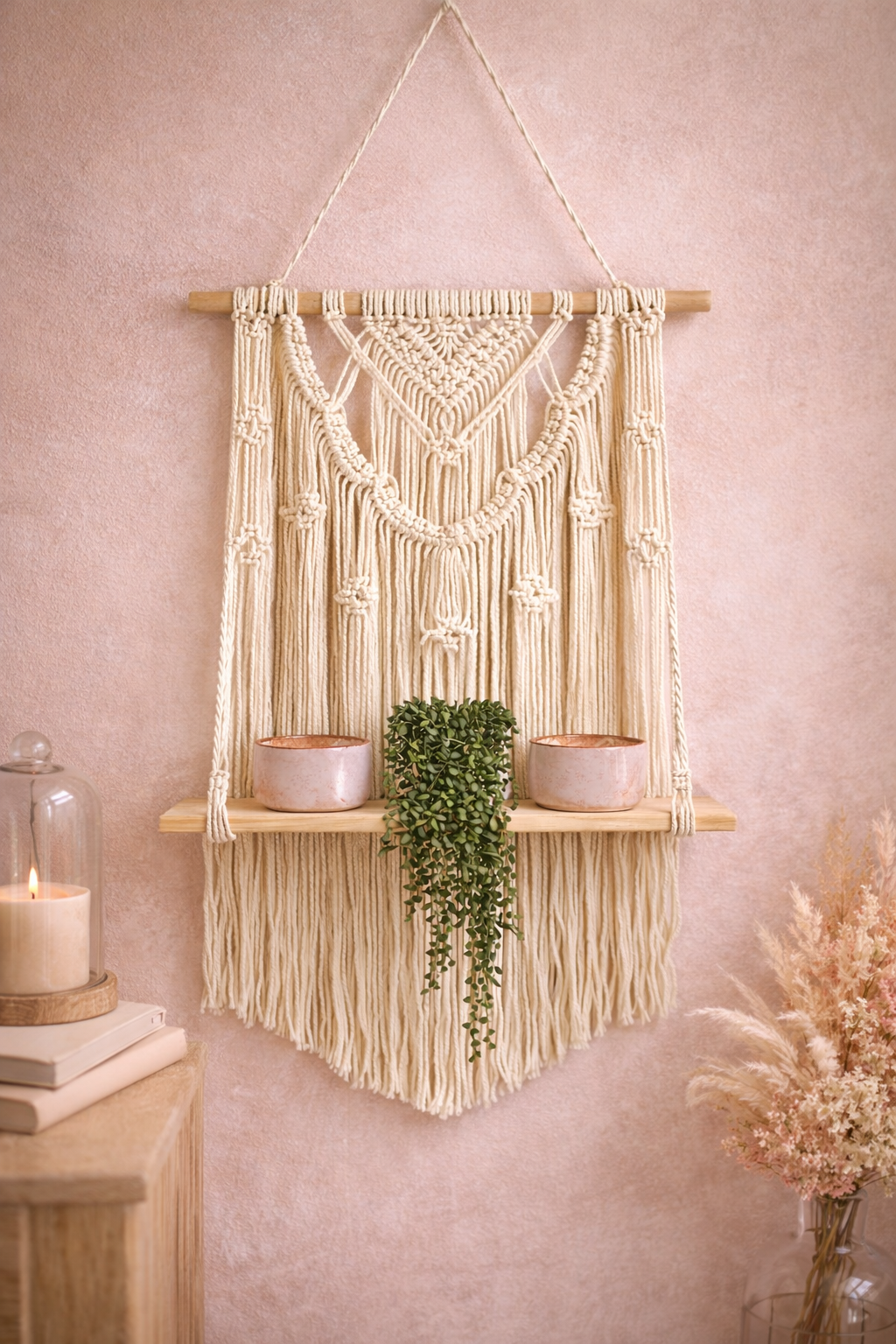 Cedar Boho Wall Shelf