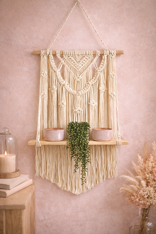 Cedar Boho Wall Shelf