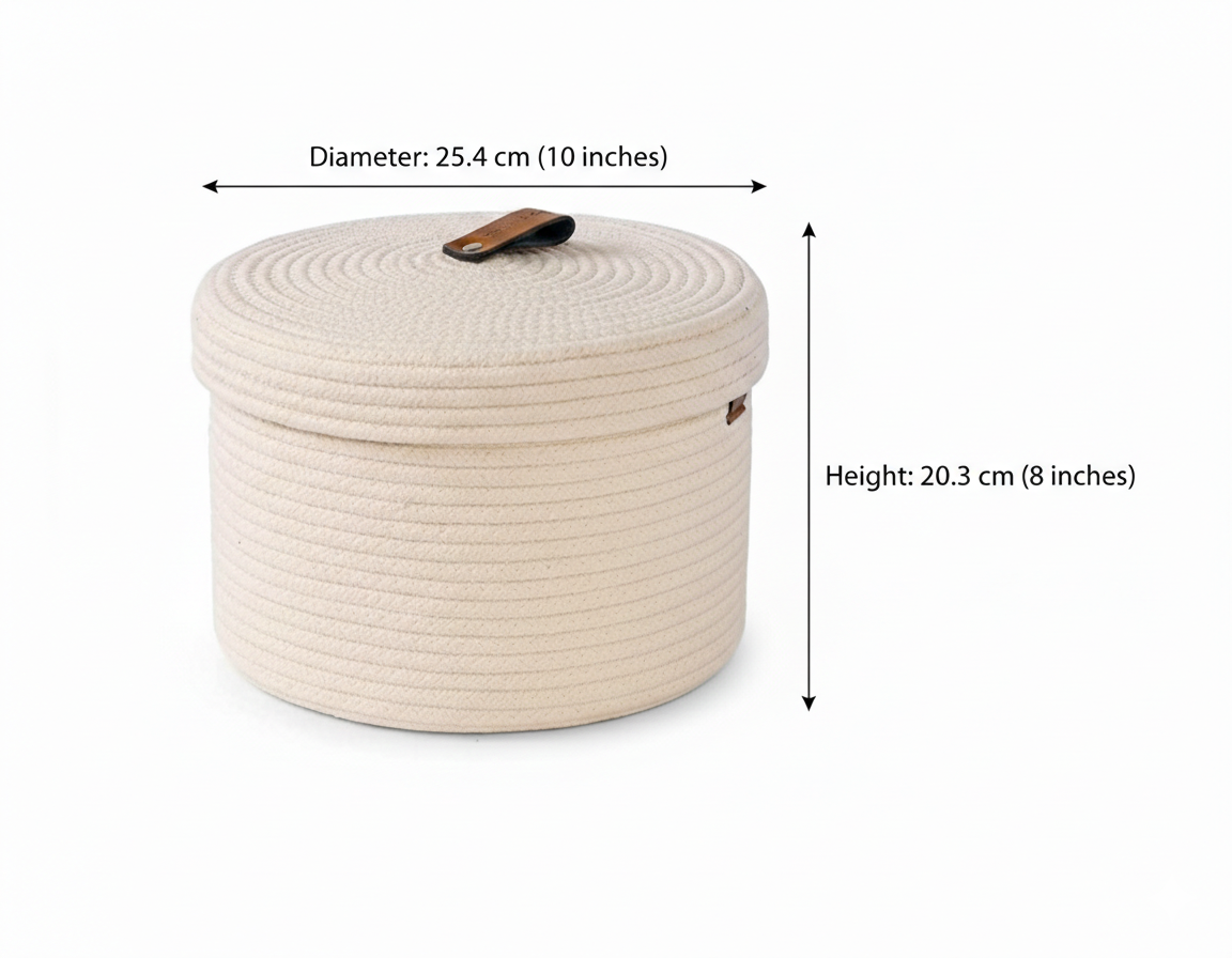 Loom Rope Lid Basket