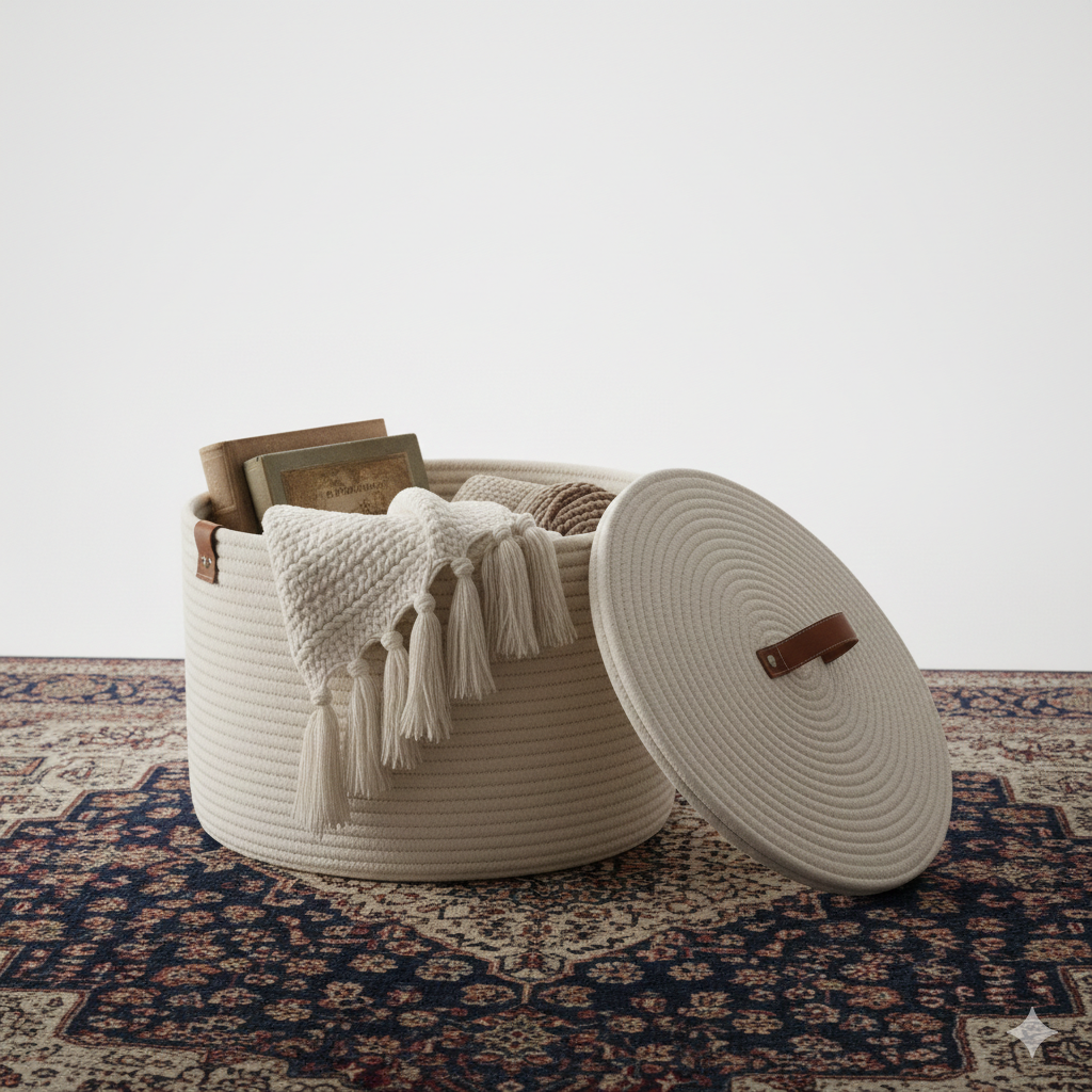 Loom Rope Lid Basket