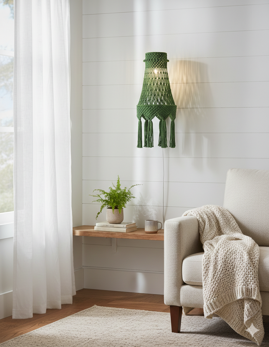 Solis Natural Cotton Wall Lamp