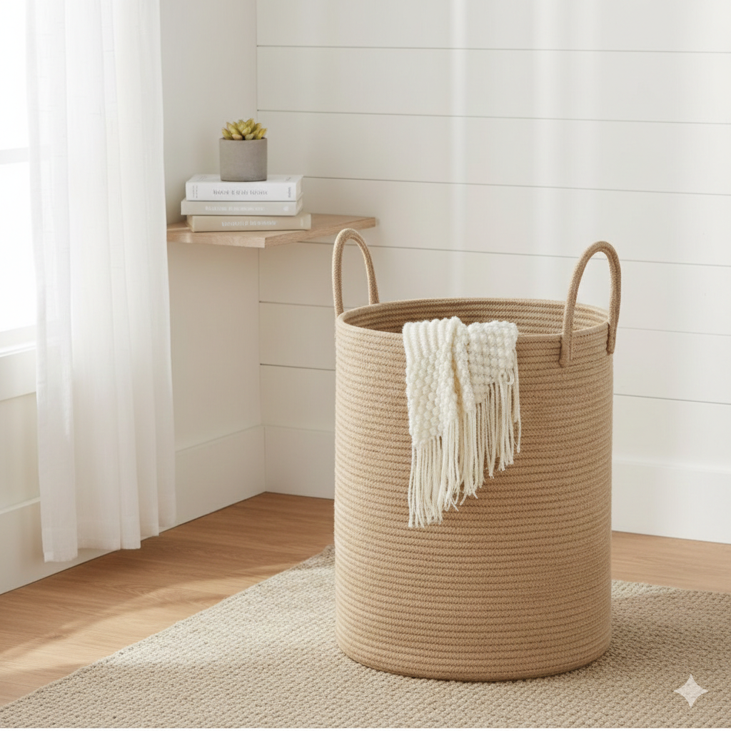Weave Cotton Rope Storage Basket