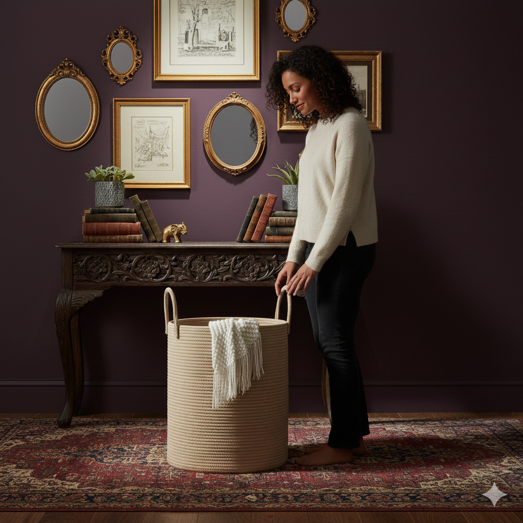 Weave Cotton Rope Storage Basket